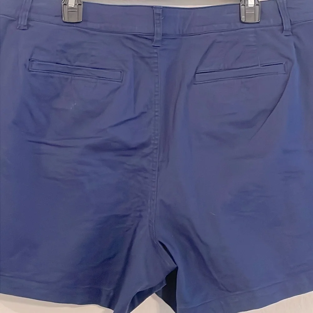 Lane Bryant Women Shorts Size 20 Blue High Rise Stretch Cotton Causal Classic